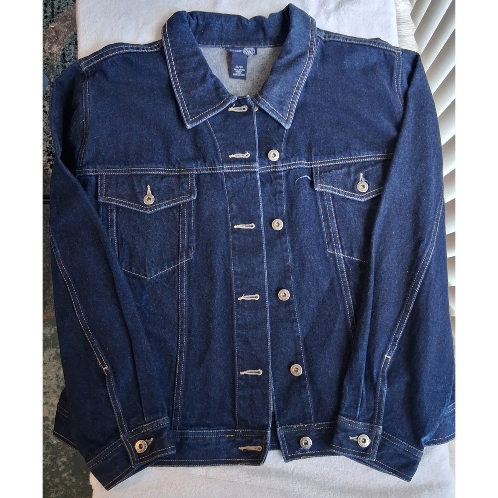 Vintage Y2K Venezia Jeans Size 26/28 Denim Blue Jean Jacket Grunge Trucker